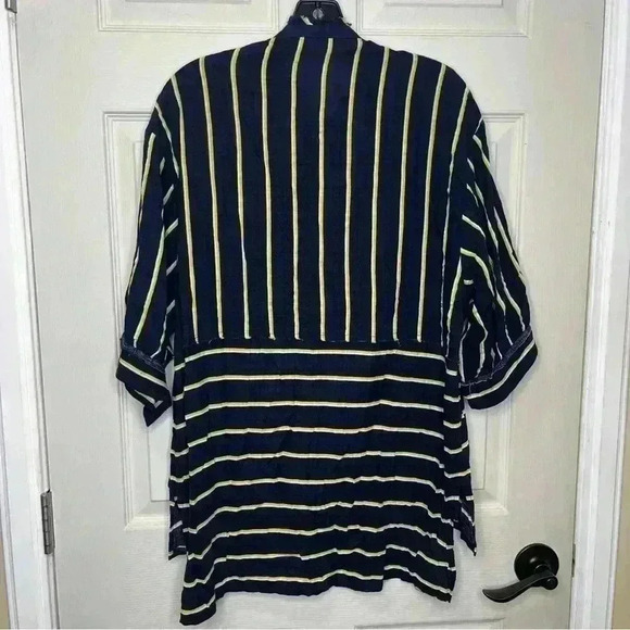 FREE PEOPLE INTIMATELY SLEEPING IN OVERSIZED STRIPED BUTTON DOWN SHIRT SZ XS - Picture 8 of 8